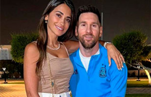Antonella Roccuzzo adelantó el vestido rojo que usará con Messi para San Valentín