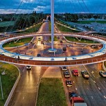 Hovenring: La impresionante rotonda colgante para ciclistas en Holanda