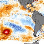 Alertan de una enorme masa de agua caliente que se dirige a Sudamérica