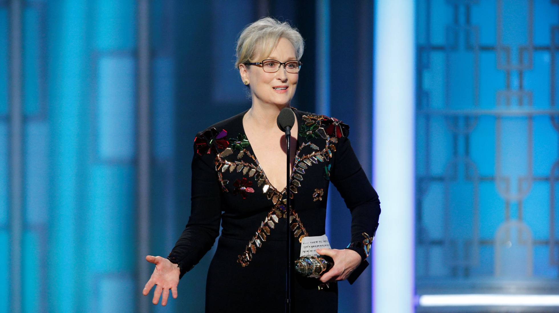 Meryl Streep en los Golden Globes 2017 / Reuters