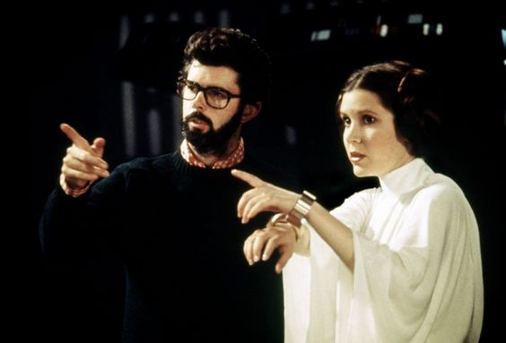George Lucas y Carrie Fisher