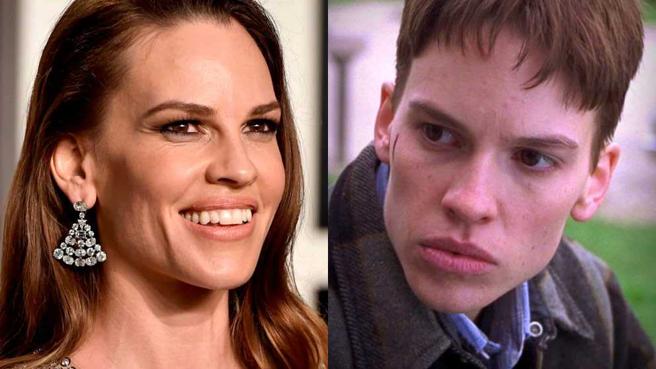 actrices que se afearon hillary swank