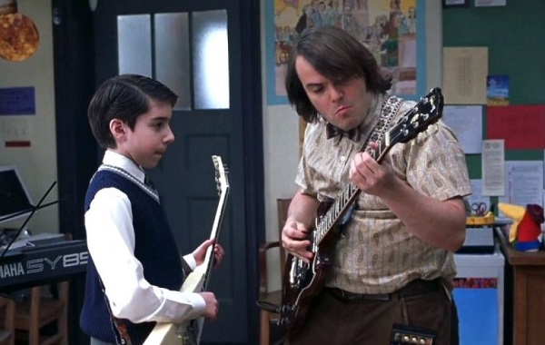 Joey Gaydos Jr y Jack Black en escuela de rock