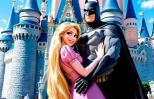 ¿Cómo se vería Batman fusionado con las famosas princesas Disney? IA dio la respuesta
