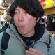 Youtuber japonés quedó impresionado con una particular comida en el mercado de Chillán