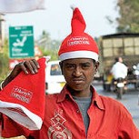 Divertidas fotos de la celebración de Navidad al estilo indio