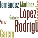 ¿Cuáles son los tres apellidos más inscritos en el registro civil?
