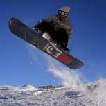 Snowboard en la Cordillera de Los Andes