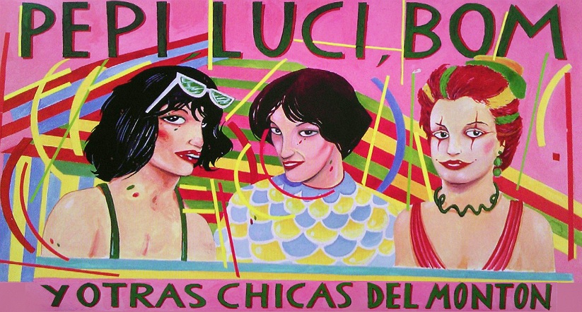 Cartel de una de las primeras películas de Almodóvar desarrollada en plena movida madrileña.