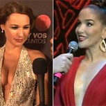 Pampita y Natalia Oreiro: duelo de vestidos sugerentes en la fiesta de Telefé