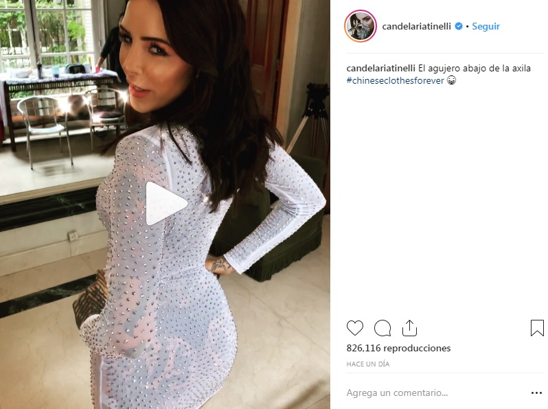 cande tinelli vestido traslucido