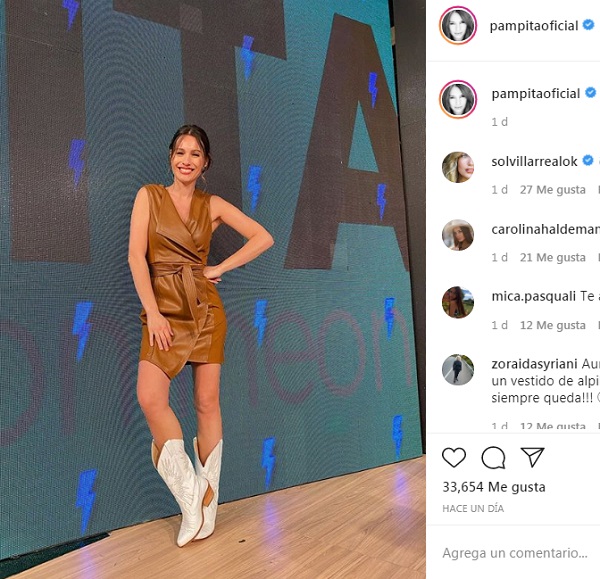 pampita botas texanas blancas