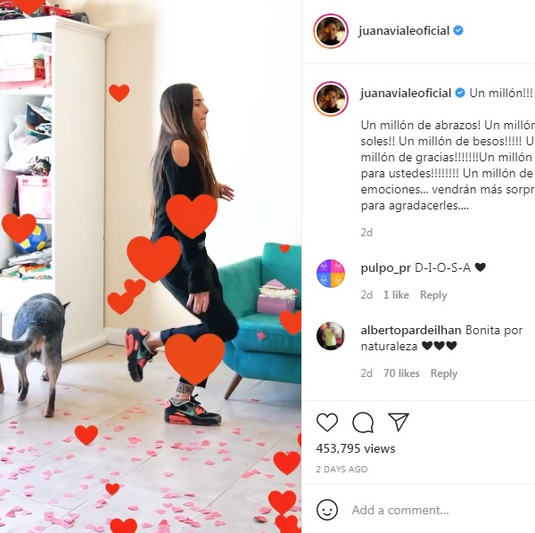 juana viale millon de seguidores cumbia