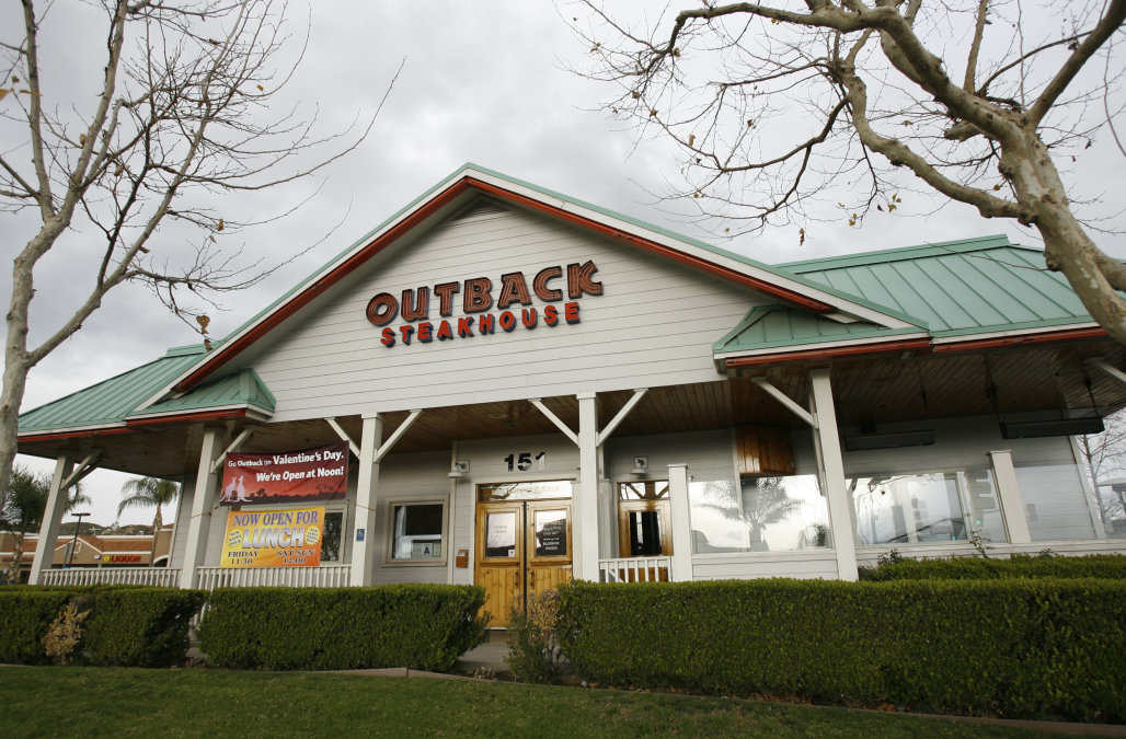An Outback restaurant is seen in Riverside