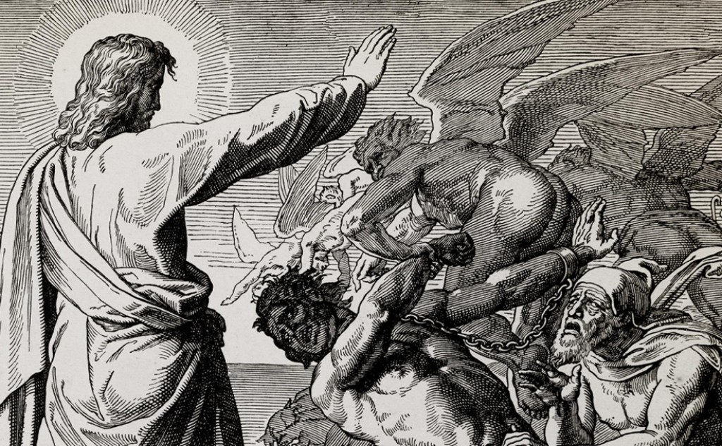 Cuadro que representa a Jesucristo expulsando demonios durante su sagrado ministerio.