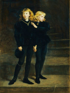 Los "Príncipes de la Torre", los dos pequeños hermanos herederos al trono de Inglaterra que habrían sido asesinados en la Torre de Londres por órdenes del futuro rey Ricardo III.