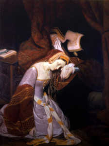 Pintura que muestra a Ana Bolena en la Torre de Londres.