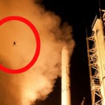 Foto de una rana en lanzamiento de un cohete da la vuelta al mundo