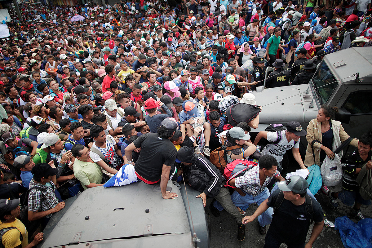 Fotos: Dramáticas imágenes de la caravana hondureña que 