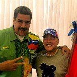 Diego Maradona felicitó a Nicolás Maduro y les envió un mensaje a sus opositores