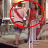 Bochornoso video: Un hincha golpeó salvajemente a mujer para recuperar una bandera