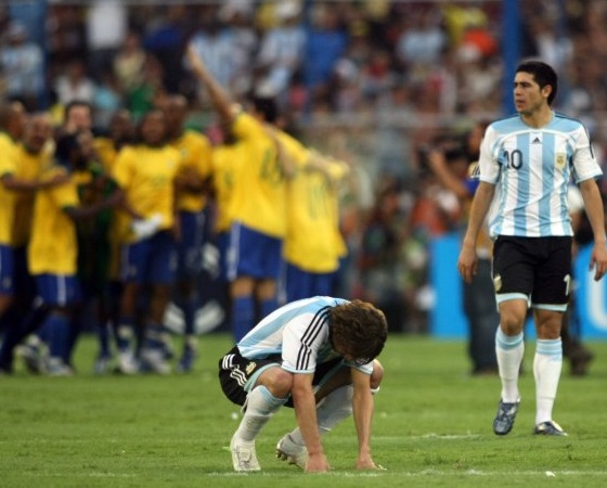 En la Copa América 2007, Brasil amargó a Argentina en la final.