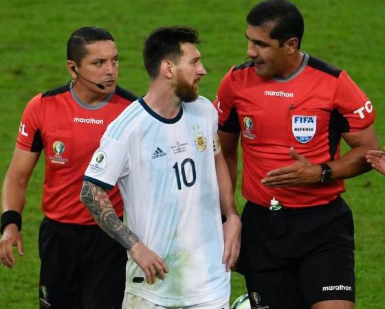 Messi fue muy crítico con los arbitrajes durante la Copa América.