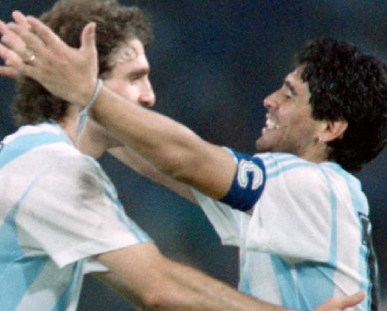 Maradona y Ruggeri eran los dos emblemas de aquel plantel argentino.