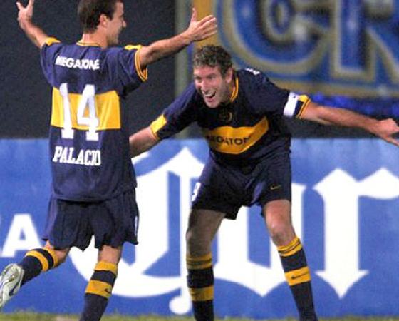 Palacio y Palermo, líderes de aquel inolvidable triunfo de Boca en 2008.