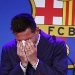Las lágrimas de Messi marcaron su emotiva conferencia de prensa en su despedida del Barcelona