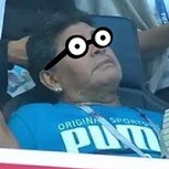 Maradona blanco de burlescos memes tras sus extrañas reacciones en el Argentina-Nigeria