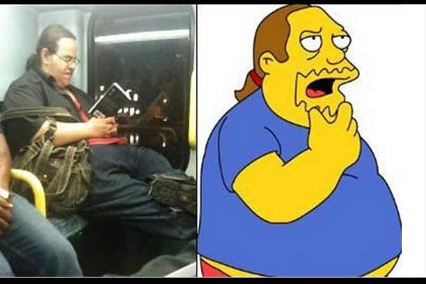 Hombres parecidos a Los Simpsons