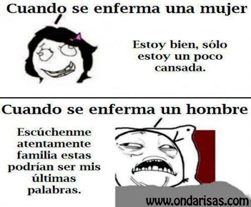 hombres enfermos