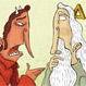 Los supremos Dios y el Diablo, bajo la sarcástica mirada del ilustrador Alejandro Montt