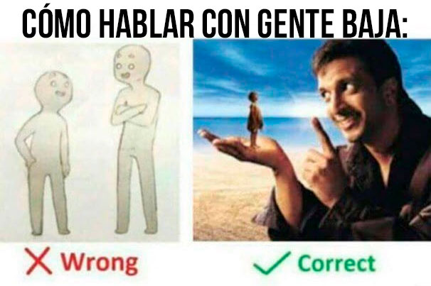 Los memes que solo las personas bajas van entender: Humor 