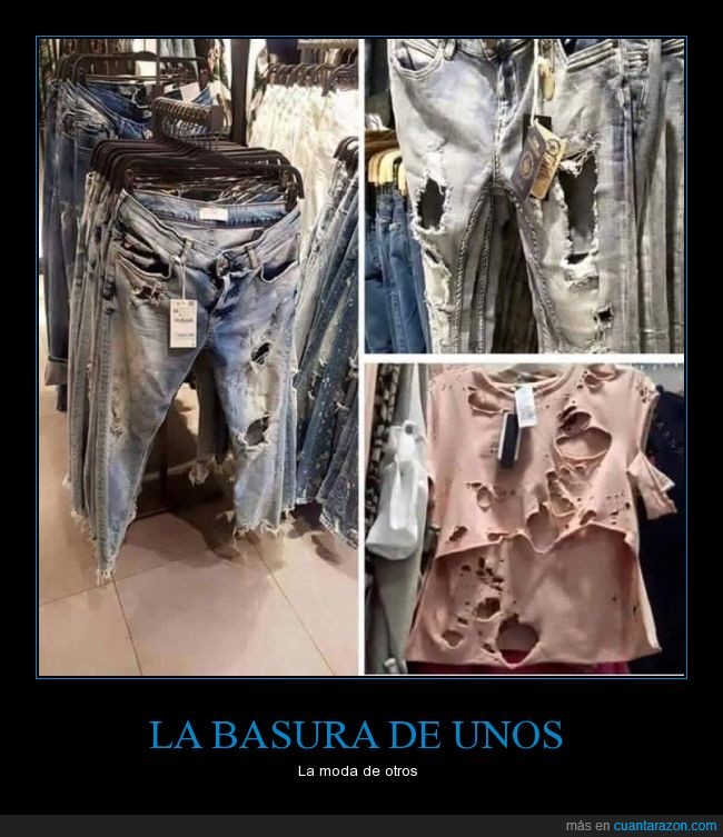 La moda no incomoda? Memes que explican el fenómeno de los jeans rotos -  Guioteca