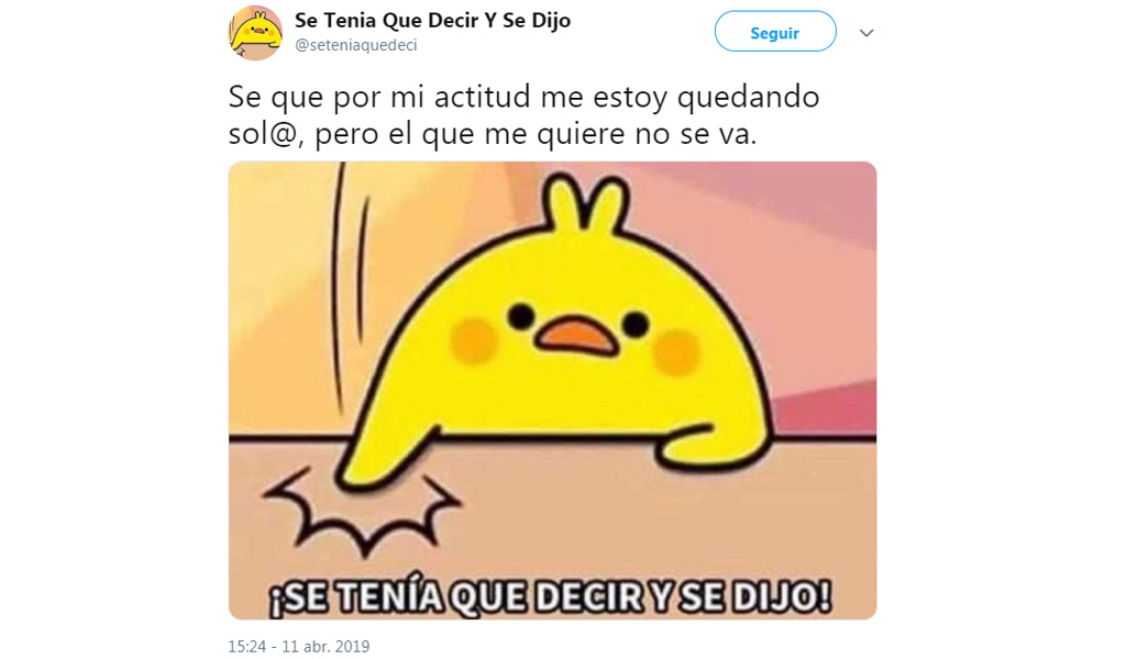 Que lo que dice