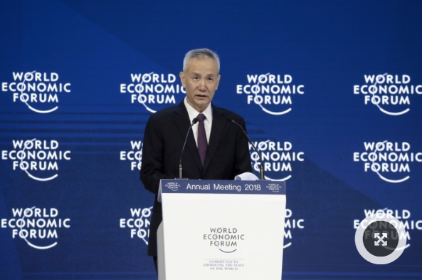 Liu He fue enfático en sus  objetivos en el Foro Económico de Davos, en Suiza. Foto: Clarín.com.ar