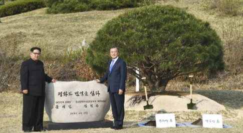 Ambos lideres buscan la desnuclearización de la península coreana. Foto: Infobae.
