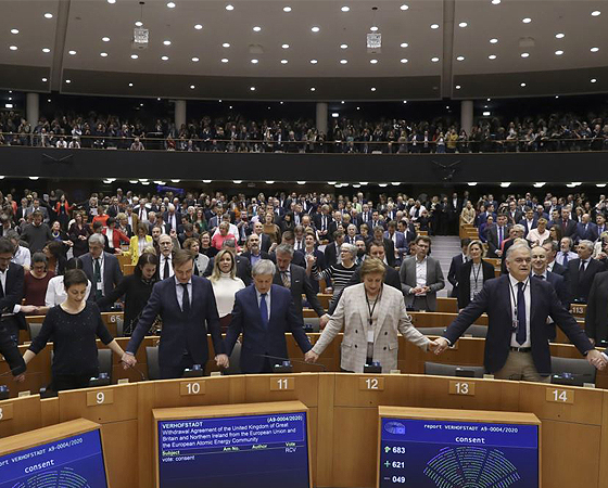 El Parlamento europeo cambiará radicalmente como se conoce hoy. E la imagen su última sesión.