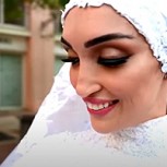 Sesión de fotos de una novia fue interrumpida abruptamente por la explosión en Beirut