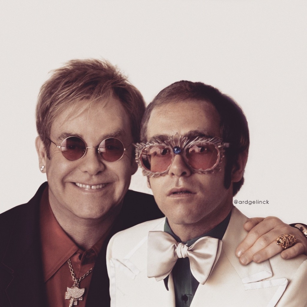 Elton-John-Posing-With-Younger-Self-Ard-Gelnick