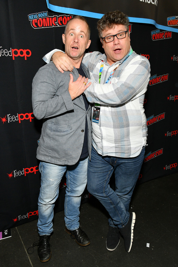 Billy Boyd y Sean Astin durante la versión 2019 del Comic Con. 