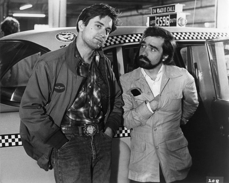 El actor Robert de Niro y el director Martin Scorsese, durante el rodaje de "Taxi Driver".