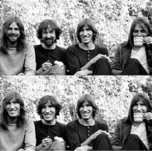 Fotografía que ha circulado recientemente en las redes sociales, donde se aprecia cómo la gente ve a Pink Floyd, y cómo ve Roger Waters al mismo grupo.