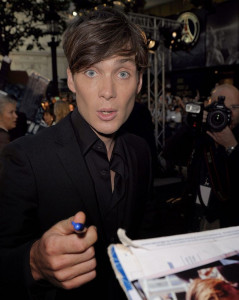 Cillian Murphy signing autographs outside Inception premiere in Paris, 2010