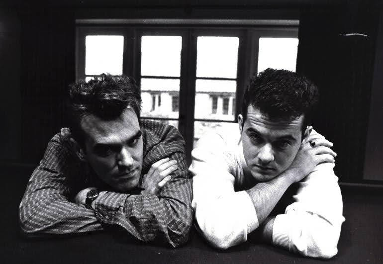 Morrissey y el productor de su álbum debut, Stephen Street.