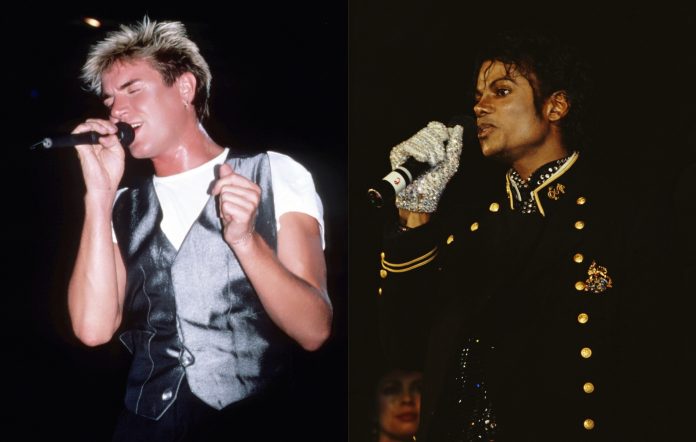 Simon Le Bon, vocalista de Duran Duran, y Michael Jackson.