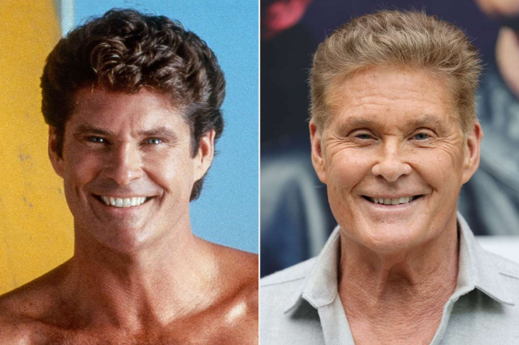 David Hasselhoff en los años 80' y en la actualidad. 