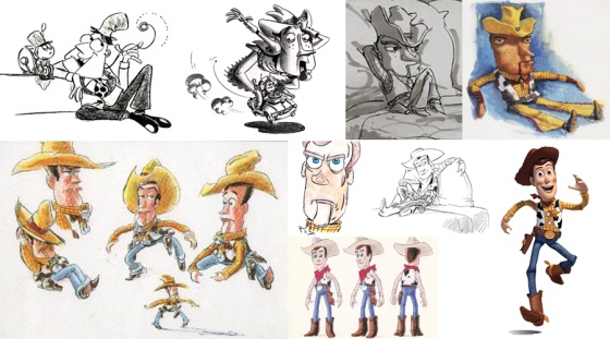 La evolución del personaje del vaquero Woody.